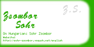 zsombor sohr business card